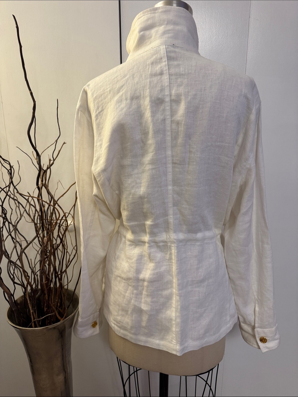 Chaps white Utility Jacket with Drawstring Waist - Picture 6 of 6
